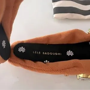 Lele Sadoughi Orange Knotted Gameday Fan Headband Lele Sadoughi | Accessories | Lele Sadoughi Orange Knotted  main image 3